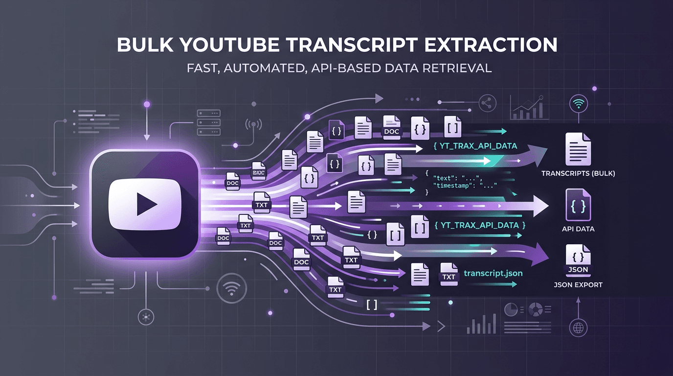 Bulk YouTube transcript extraction at scale