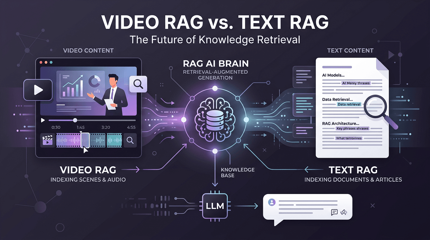 Video RAG vs text RAG architecture