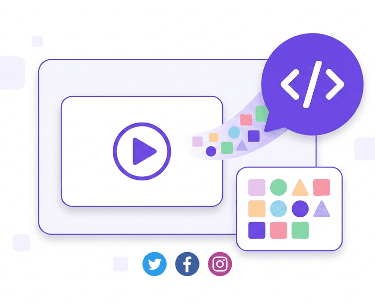 Video Data Extraction API illustration — schema to structured JSON
